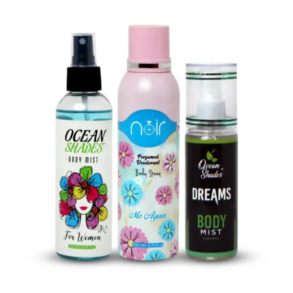 Ocean Shades Deal No. 06 : Women daily wear fragrances | Dreams Body Mist | For women | Noir me again