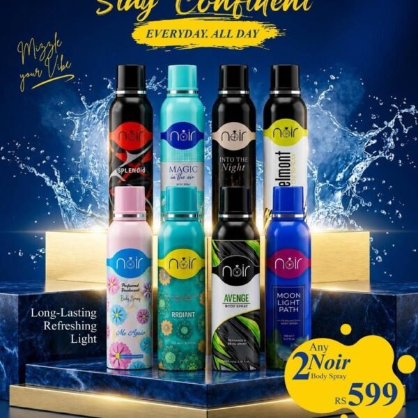 Noir by Ocean shades  Pick Any 2 Body Spray (200ml x2)