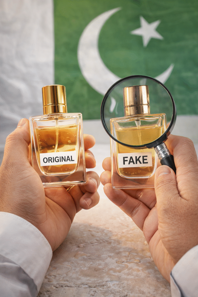original vs fake perfume how to check original perfume fake perfume signs authentic perfumes Pakistan