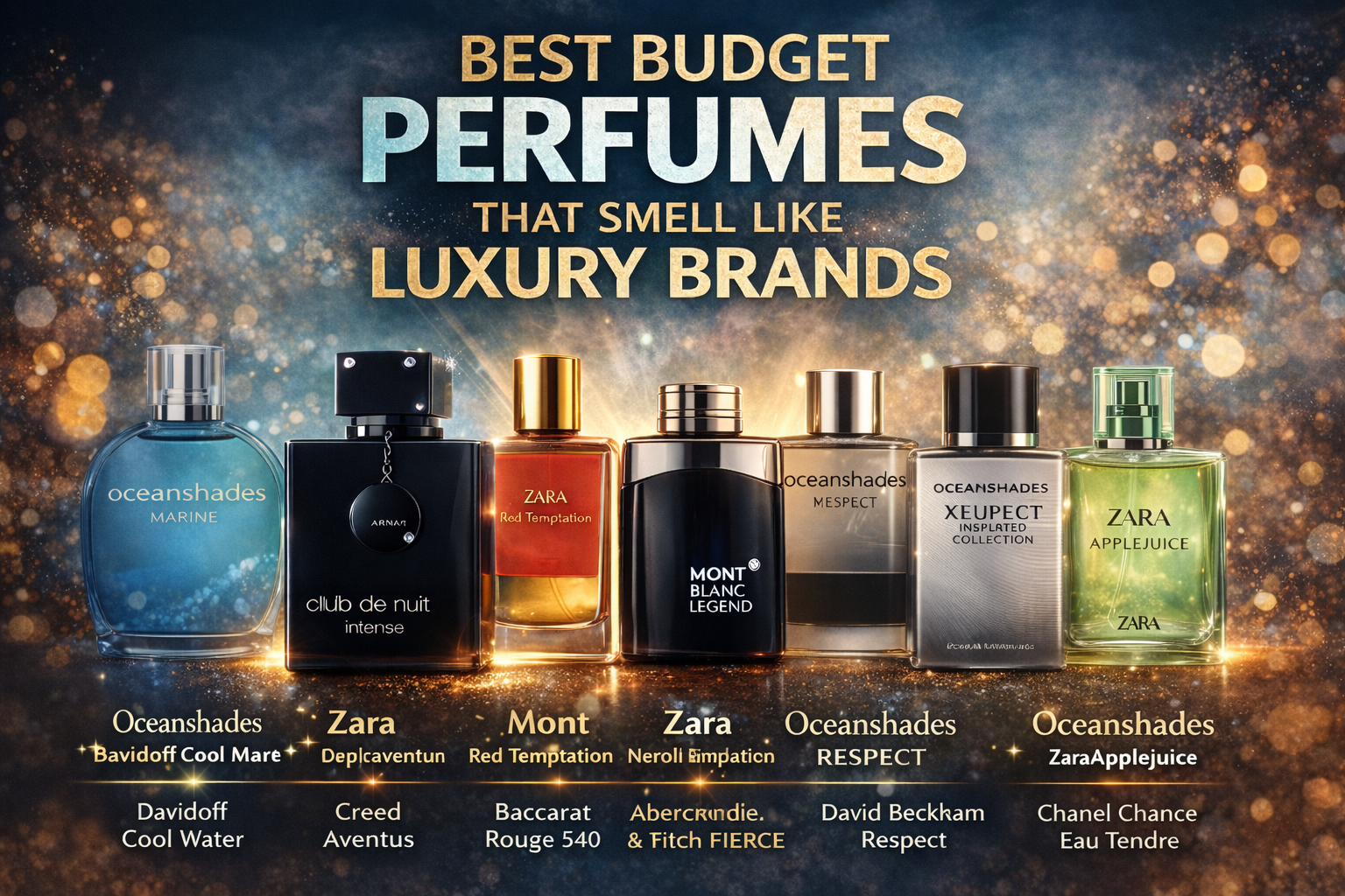 Affordable perfumes that smell like luxury brands – budget friendly long lasting fragrances from Oceanshades