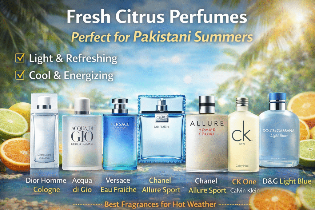 Fresh Citrus Perfumes Perfect for Pakistani Summers