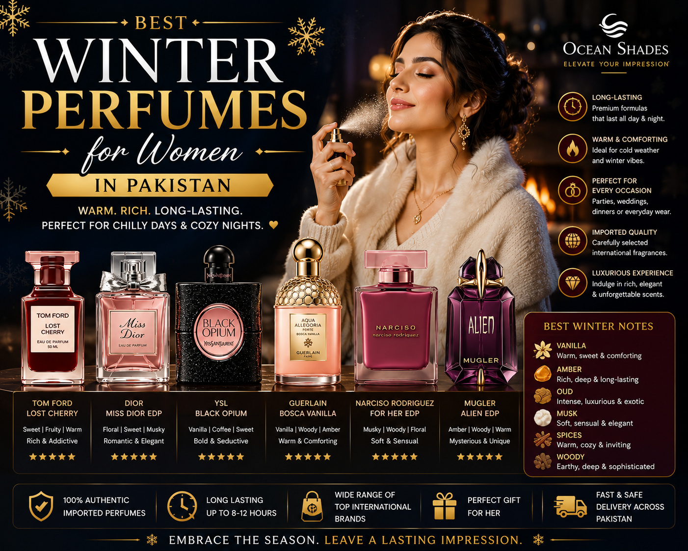 Best Winter Perfumes for Women in Pakistan