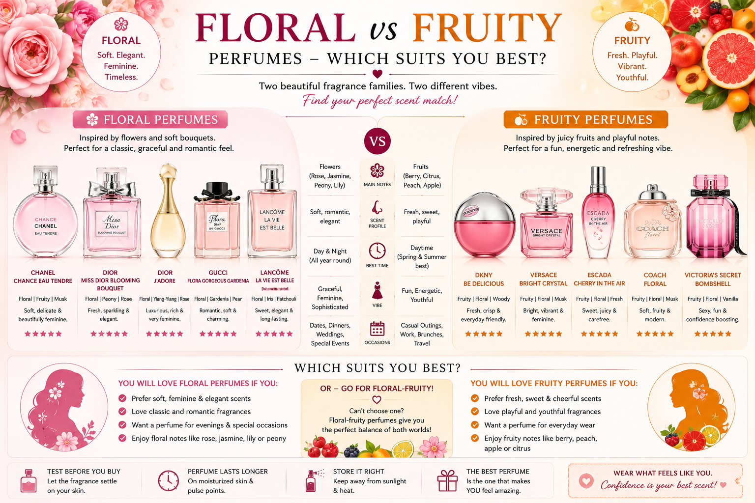 Floral vs Fruity Perfumes Which Suits You Best