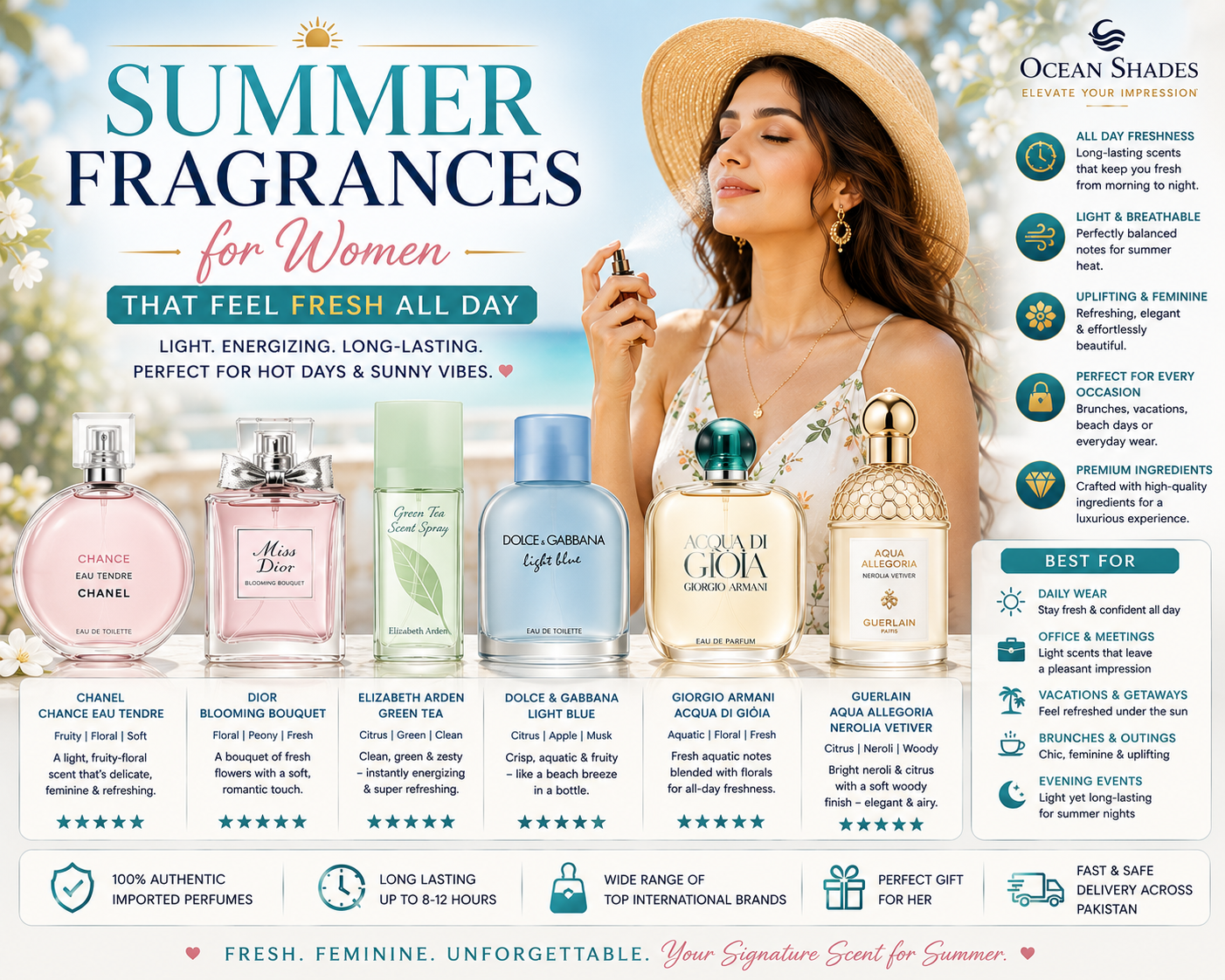 Summer Fragrances for Women That Feel Fresh All Day